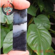 Dialect Hetian Jade fine original features black and white distinct blue and white seed material Ink Danqing good meaning landscape card f