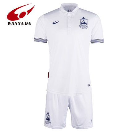 经典款 足球服 t胶球衣 短袖套装翻领 万裕达 队