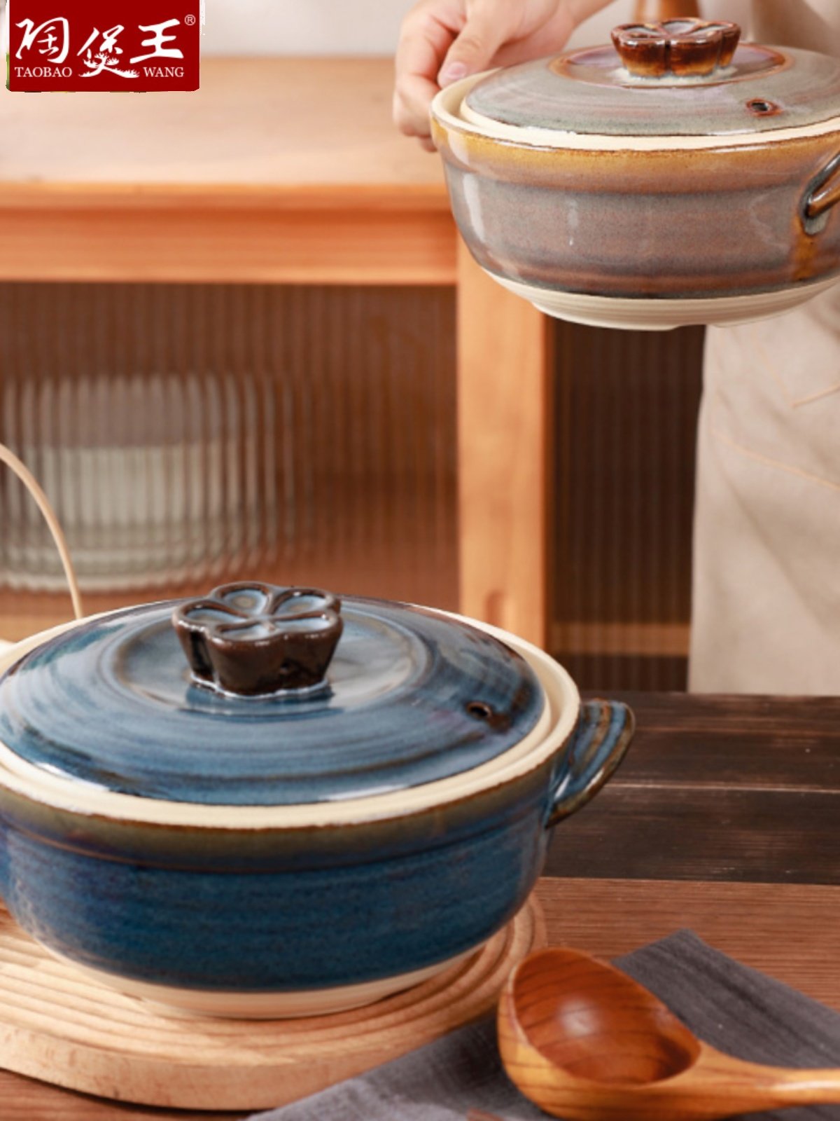 japanese-style casserole stew pot soup household high temperature resistant open fire kiln glaze ceramic pot soup rice special casserole