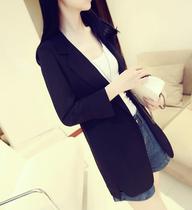 Korean version 2020 spring and summer New loose seven-piece sleeve long chiffon thin blazer women sunscreen clothes