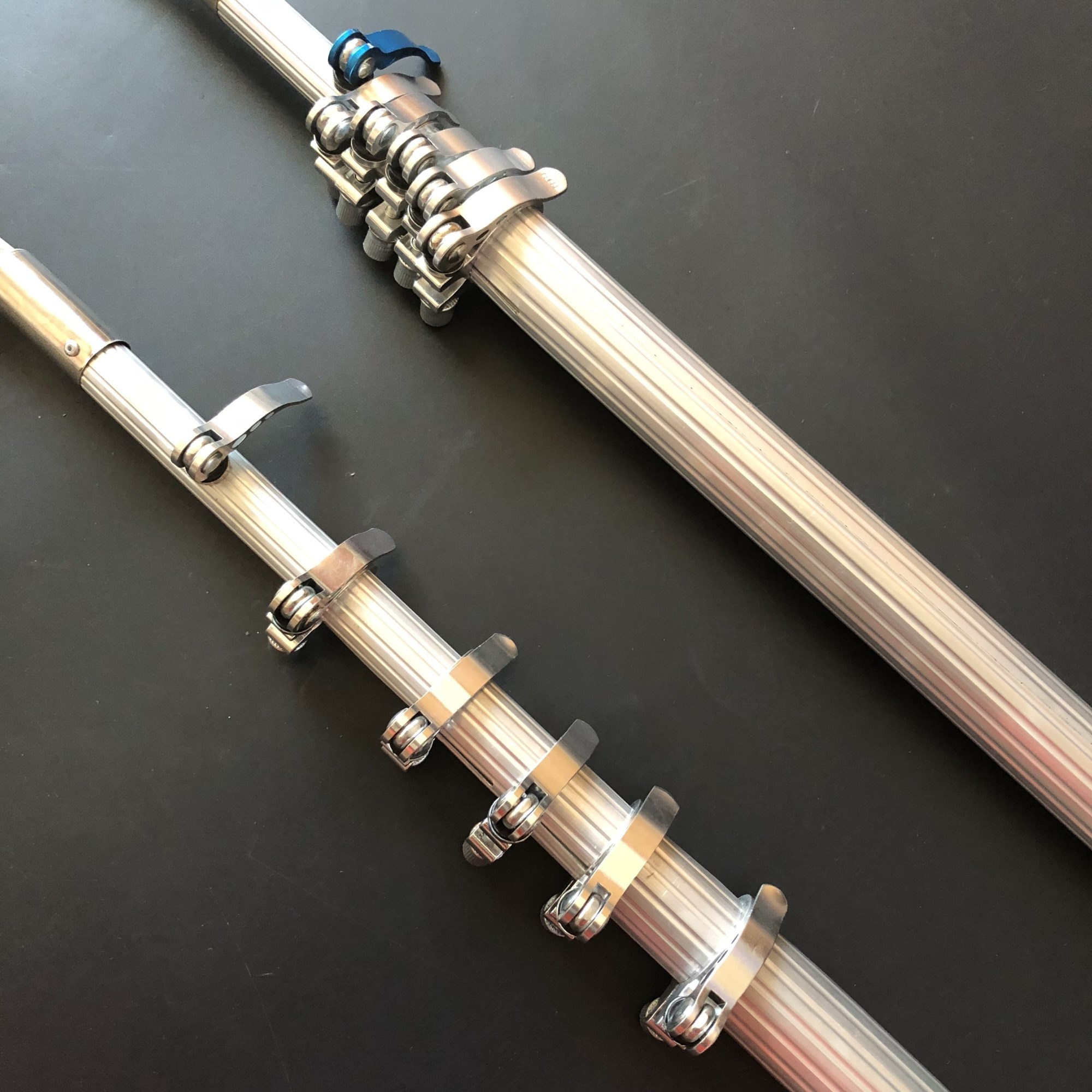 加粗加厚轻款铝合金10米12米伸缩槟榔杆槟榔刀摘果杆防电防脱节