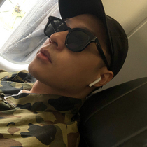 Korean version of the box sunglasses mens fashion round face retro driving anti-UV couple myopia sunglasses womens tide