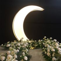 New Luminous Moon Wedding Celebration Prop Road Leading Light Box Stage Live Placement Background Decoration Wedding Iron Art Pendulum