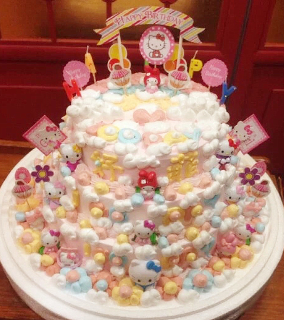 上海生日蛋糕 多啦a梦机器猫小叮当三层周岁宝宝满月双满月蛋糕