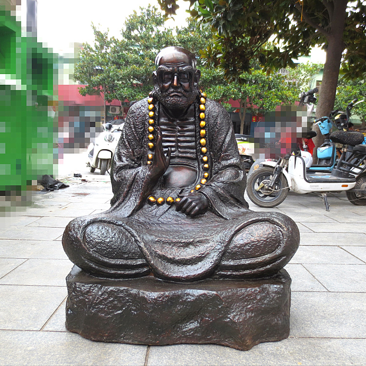 39cm纯铜菩提达摩祖师禅坐达摩像居家纯铜达