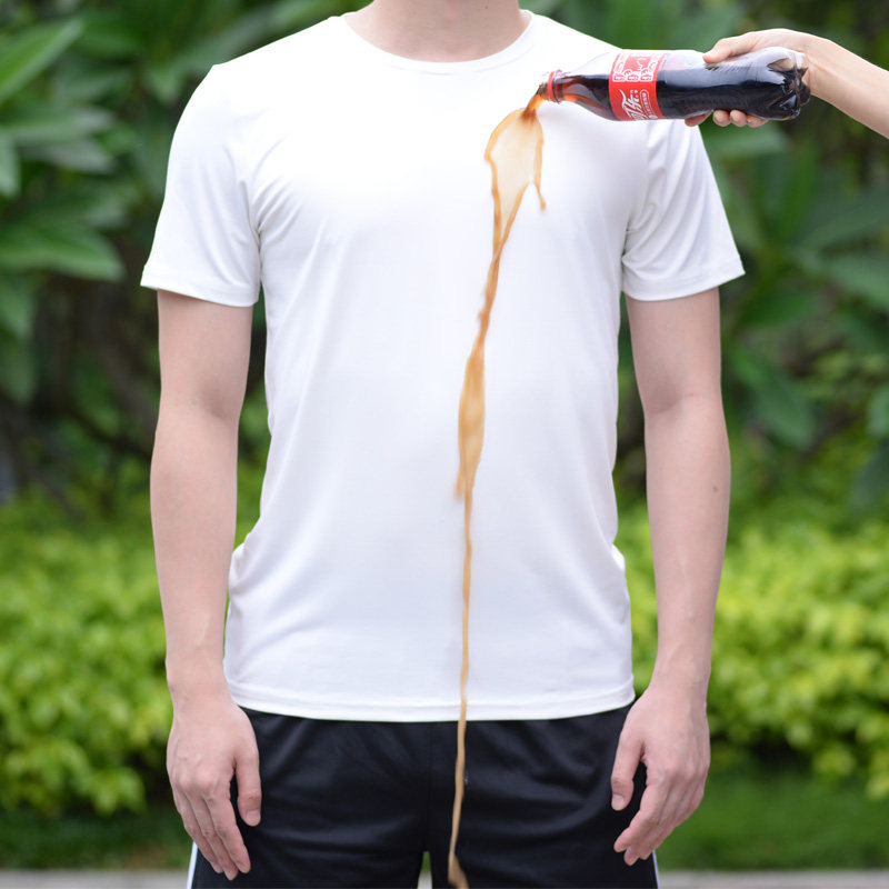纳米防水t恤男防污短袖速干夏季透气冰丝白. 来自普渡生涯 - 微博
