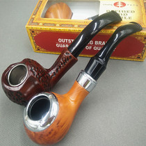 Curved cigarette bag filter Pipe resin Bakelite portable pipe smoking set washable dual-purpose pipe pot men