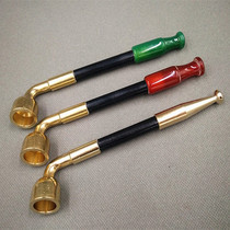 Old-fashioned cigarette bag pot dry cigarette bag pot solid wood cigarette Rod extended large cigarette bag traditional Chinese pipe smoking set