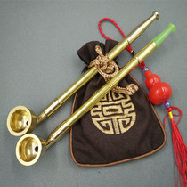 Pipe yan dai guo han yan dai telescopic rod Rod lao han pipe vintage brass pouch pot removable