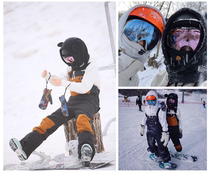 2021 adult children ski hooding helmet cover ski protective face mask riding hood