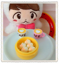 Coffee cup shooting props BJD6 points small cloth EXO doll got7 fried hair baby