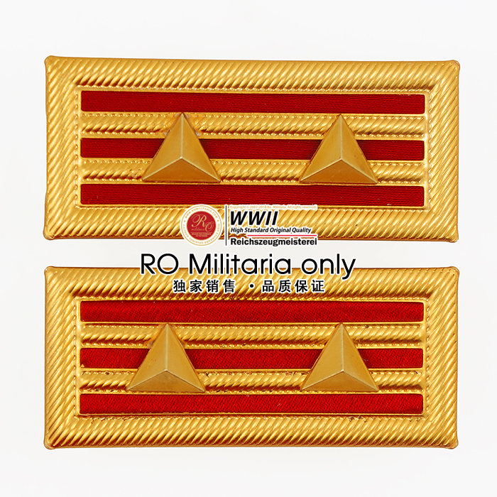 RO military collection - - - High quality Anti-Japanese War National Army infantry lieutenant colonel collar