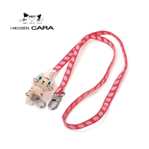 Carabat cartoon cute three-dimensional doll pink badge watermelon red Office certificate long hanging neck lanyard