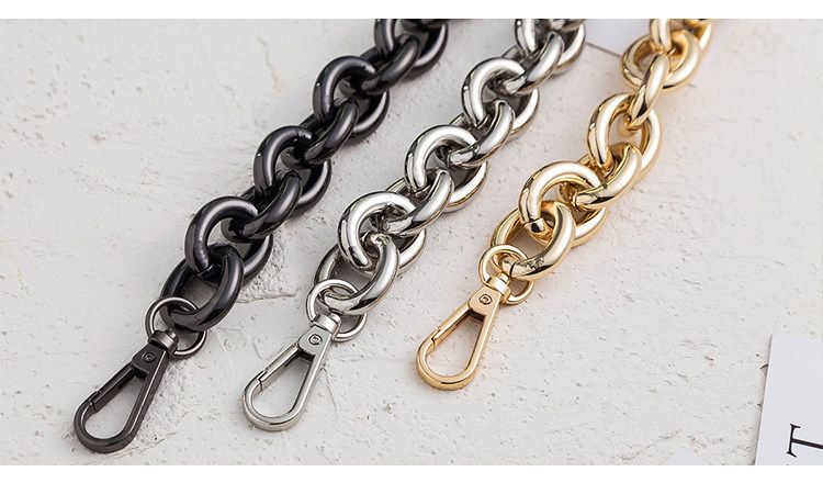 唐兔兔 30cm粗链条鸭嘴扣圆环扣链手提包链子手工diy包包手拎配件
