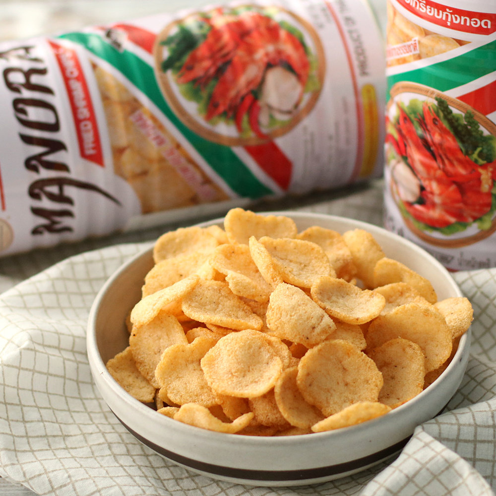 泰国进口零食/特产休闲食品玛努拉虾片/manora膨化食品100g新包装_爱