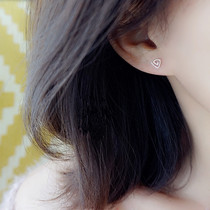 Small Z excellent 925 sterling silver simple cute rotating triangle earrings mini geometric earrings basic student gift
