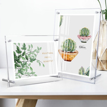 Photo frame table acrylic photo frame frame a4 crystal ornament 6 inch 7 photo postcard photo frame acrylic plate