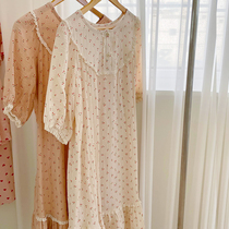 fafamarket shop owner to stay ~ Super soft Korea imported lace loose nightgown home clothes pajamas