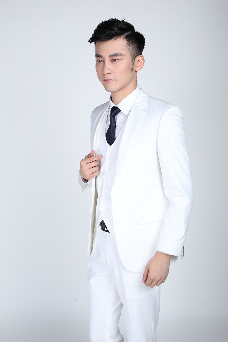 2016冬季韩版修身西服套装男青年西装男套装套职业装新郎结