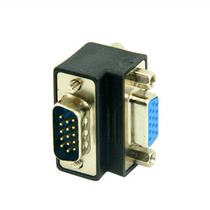 Wall-mounted right angle elbow vga adapter line female to male 90 degree VGA male and female head vga line turning direction head