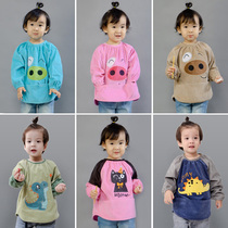 Husibei childrens coat Long sleeve autumn and winter pure cotton baby anti-dressing baby coat Corduroy baby protective clothing