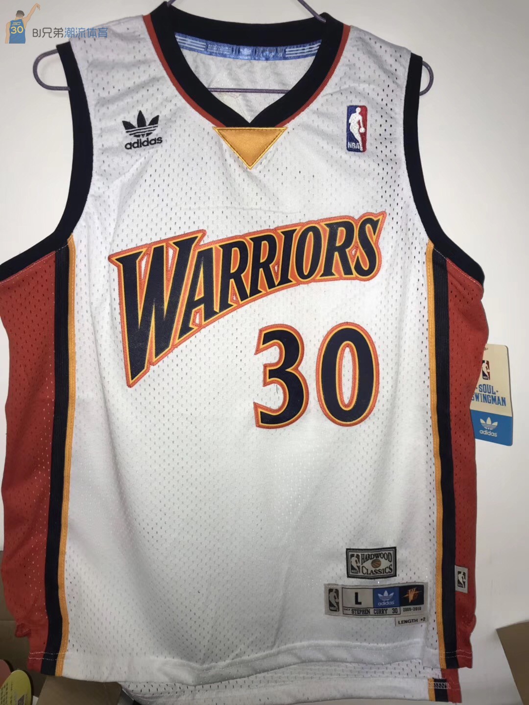 金州勇士 库里 09-10赛季 新秀 复古主场白 稀有 青年版 刺绣球衣