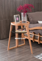 Sinfonia Red cherry wood rounded corners Full solid wood edge A few small coffee table independent creative design