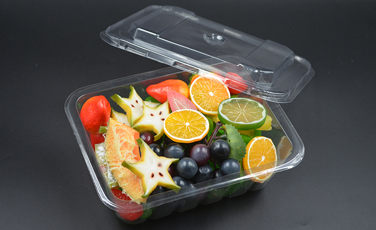 果切打包盒快餐盒分餐盒塑料沙拉盒水果盒便当盒可爱透明成人50套