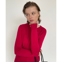 UNICA spot _3 Color Air skin-friendly_100% pure cashmere loose slender base small round neck sweater