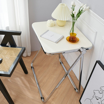 Nordic Net red ins Medieval folding study table small apartment storage home bedroom simple homestay acrylic table