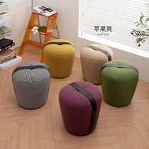 Nordic round stool small stool Household bedroom living room net red sofa low stool sitting stool shoe stool Simple makeup stool