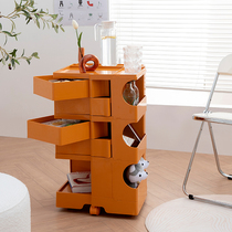 Nordic 360 rotating locker Wheeled mobile trolley Living room ins net celebrity storage xtreme creative locker