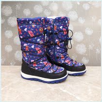 Export childrens snow boots Winter cotton boots plus fur thickened mid-help snow boots really waterproof prevarication-30 degrees non-slip