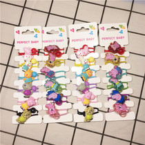 Liuyi gift Guanzhong foreign trade girl cartoon hair rope girl girl hair jewelry set of six