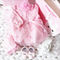 Baby gift box gift high-end baby princess dress newborn suit full moon suit 100-day gift bag