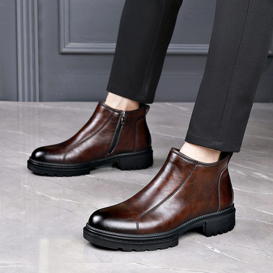 2025 new winter plush warm Chelsea leather boots Roman style business fashion boots retro simple side zipper
2025 new winter plush warm Chelsea leather boots Roman style business fashion boots retro simple side zipper