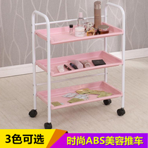 Beauty car hair cart Three-layer tool cart trolley trolley beauty shelf makeup shelf cabinet