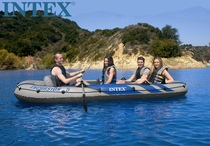 Genuine INTEX68325 luxury increases five-person inflatable boat rubber rowing boat fishing boat inflatable boat thicken