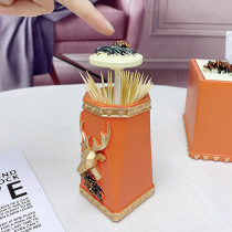 Nordic Toothpicks Box Personality Creative Toothpick Cylinder Home Living Room Press-type automatic toothpick accommodating box toothpick pot