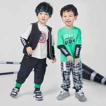 Balabala boy T-shirt 2021 autumn new childrens fake two-piece bottoming shirt 201321100104