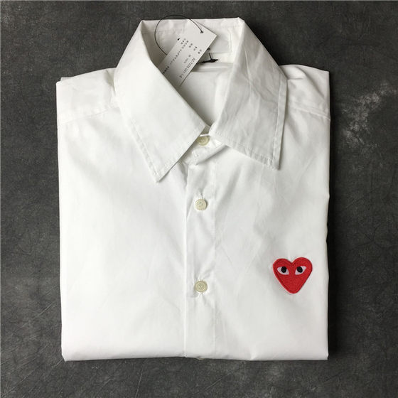 Chaochunqiu Cotton Cotton Little Love Shirts Graduation Photo Wedding Photo Couples Folding Long Sleeve Chaochunqiu Cotton Cotton Little Love Shirts Graduation Photo Wedding Photo Couples Folding Long Sleeve