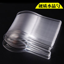 Disposable Spoon Plastic Soup Spoon Sweet Spoons Spoon Takeaway Soup Spoon Thickened Crystal Spoon 2000 Whole Boxes Wholesale