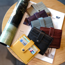 GUOCOLEE custom first layer cowhide simple large capacity multi card Bank credit card storage bag short wallet