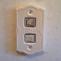 Retro household dual control ceramic wall switch socket wall socket embedded with logo panel B & B