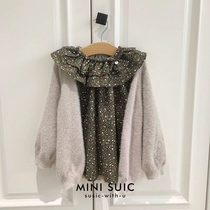 Clearance does not return 6 months-4 years old girl baby feather yarn soft temperament cardigan coat