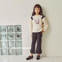 110 - 145 Korea high - end childrens clothing girl two color lace pants foot trousers