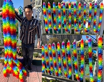 Elastic rubber band flower rope inter-class skipping rope dance performance sports games chorus decoration elastic skipping rope props