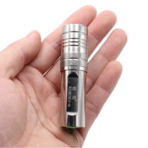 Mini stainless steel flashlight 16340 Battery two-level highlight imported LED long shot