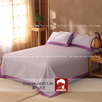 New small point minimalist Japanese style pure cotton alloy old coarse cloth cool mat Zhengzong three sets double in Shandong