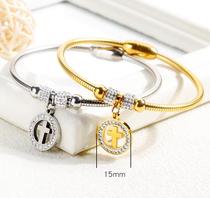 Christ Jesus jewelry cross titanium steel bracelet Christian jewelry bracelet gift gift